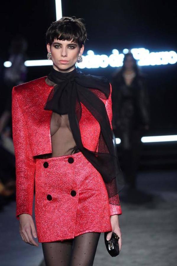 Pedro del Hierro supo poner el broche de oro a esta Fashion Week con algunos de los estilismos más elegantes del desfile.