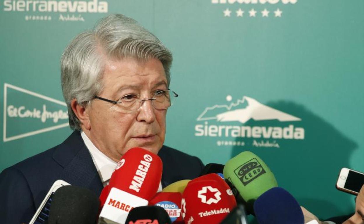 Enrique Cerezo, presidente del Atlético de Madrid. 