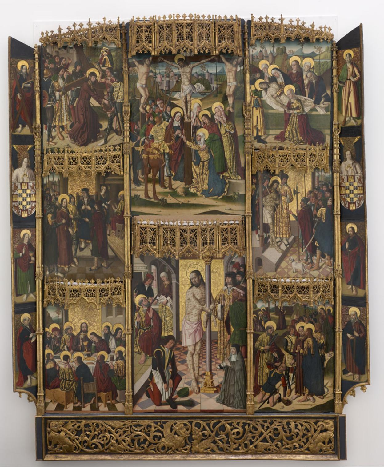 'Retablo de la flagelación de Leonor de Velasco', maestros de Oña y de la Visitación, 1490. 