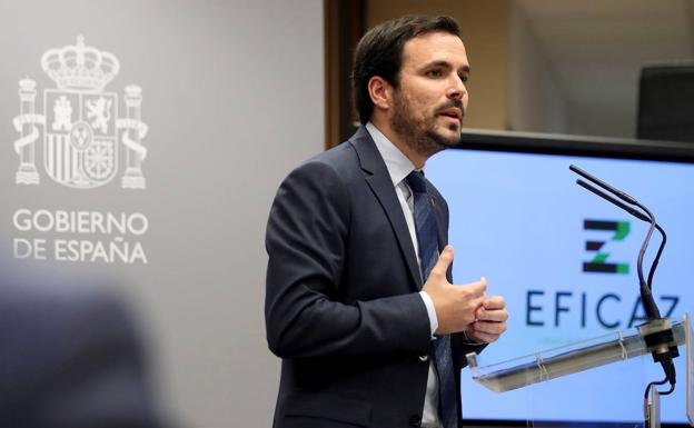 El ministro de Consumo, Alberto Garzón. 