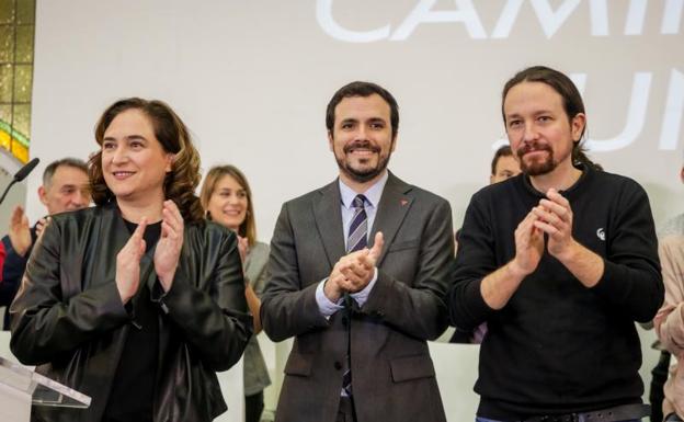 Colau, Garzón e Iglesias. 