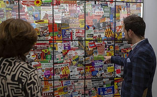 Vista de la instalación de una de las obras expuestas en la feria ARCO 