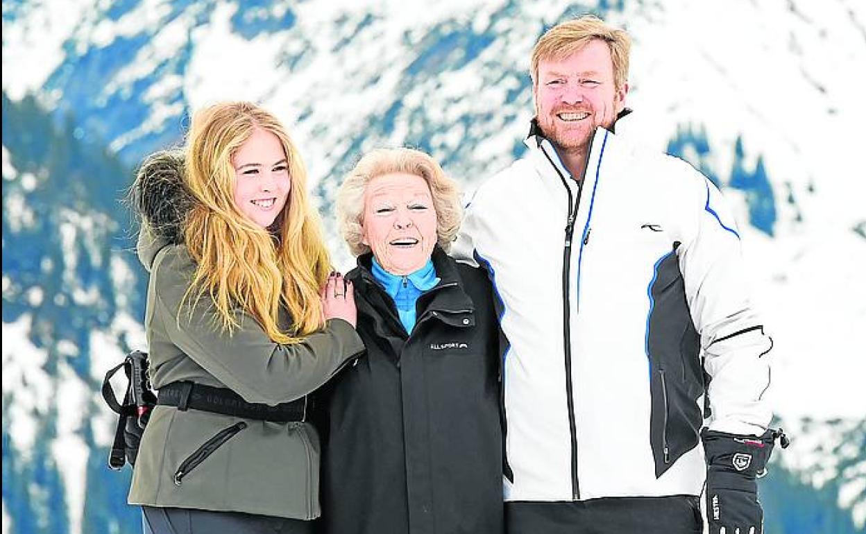 El posado invernal de la familia real holandesa