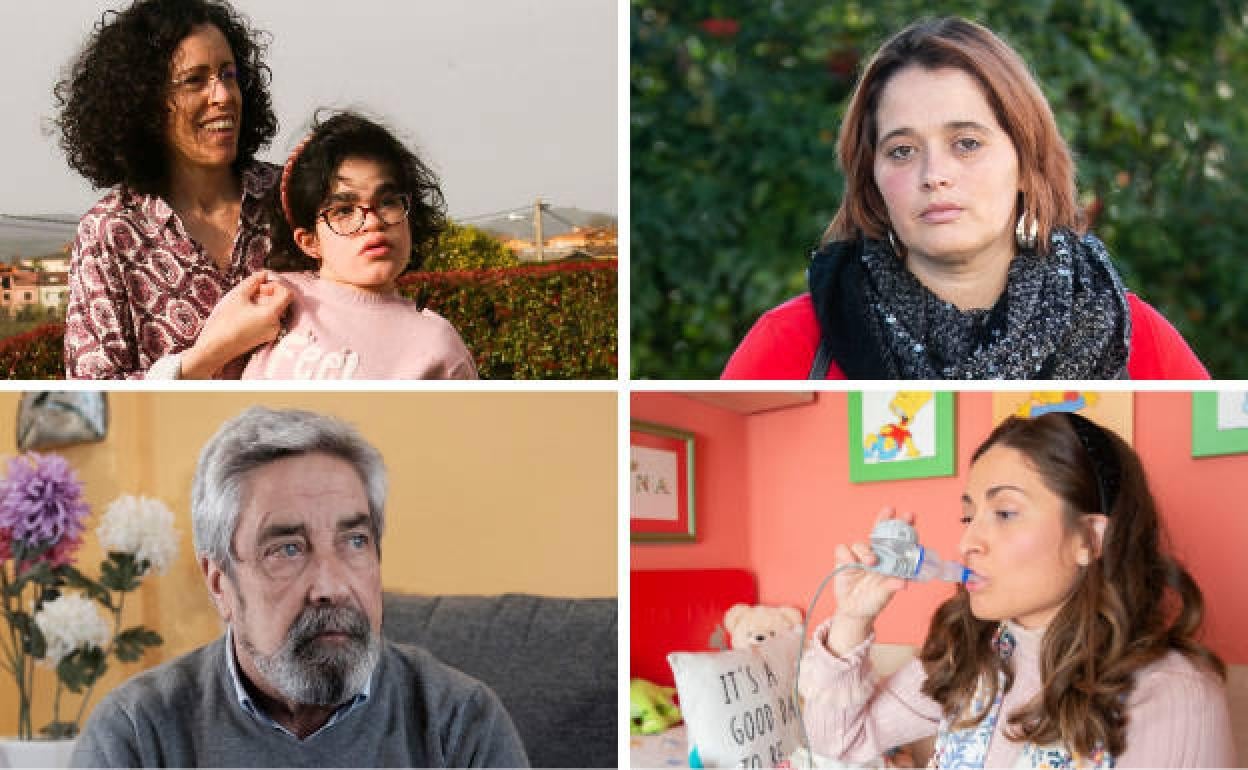  Elena Barreiro (y su madre Marta), Vanesa Tamargo, Jose Ignacio Alcázar y Cristina Castellanos.