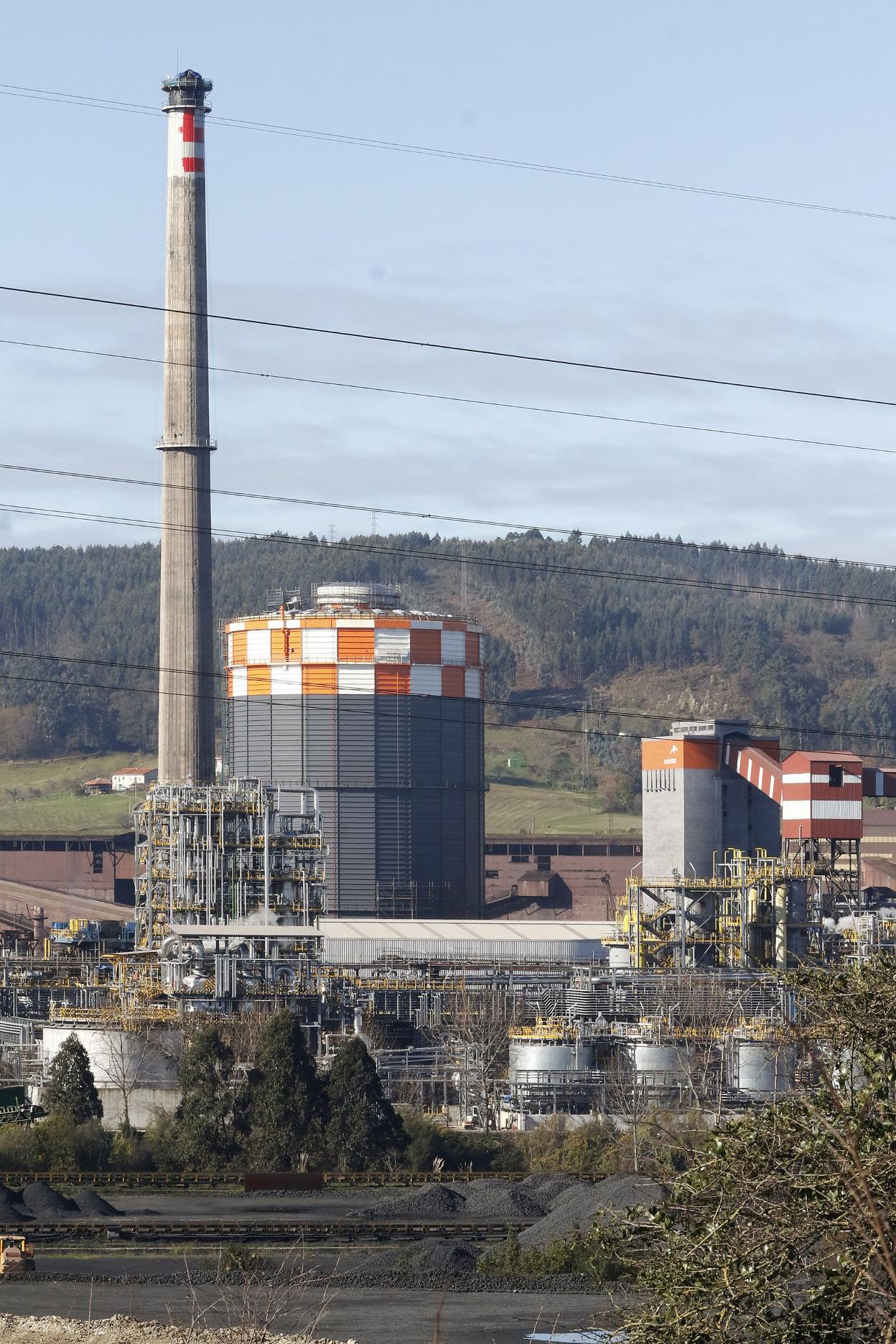 Baterías de cok de Arcelor, en la planta de Gijón. 