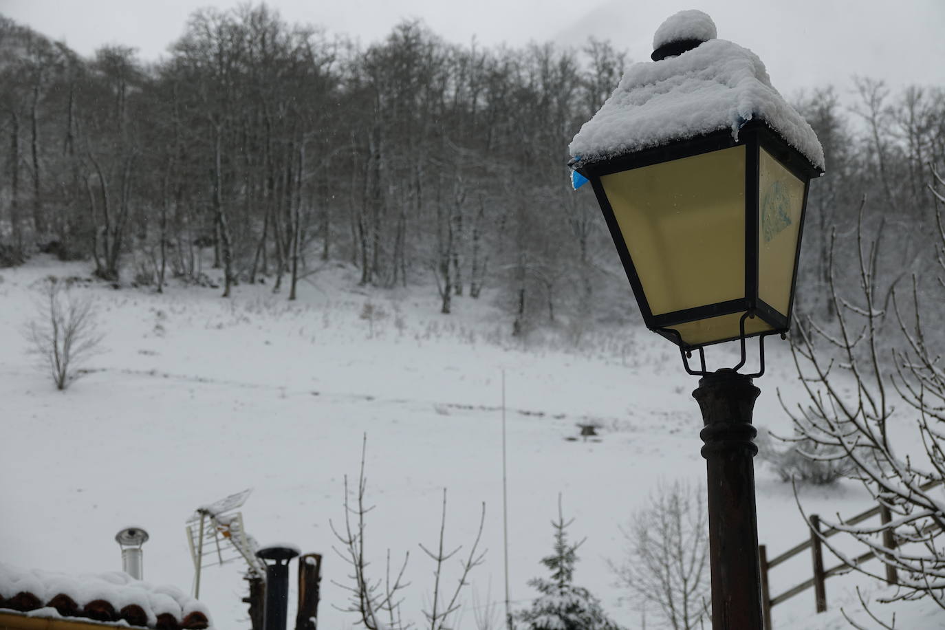 Asturias ha entrado en el mes de marzo bajo los efectos de la borrasca 'Karine', que ha desplomado la cota de nieve al entorno de los 700 metros, lo que ha complicado la circulación en puertos de montaña como Pajares. Ese manto blanco también dibuja paisajes únicos, como los que se pueden ver en los Lagos de Covadonga. En cotas más bajas, la lluvia es la protagonista de la jornada.