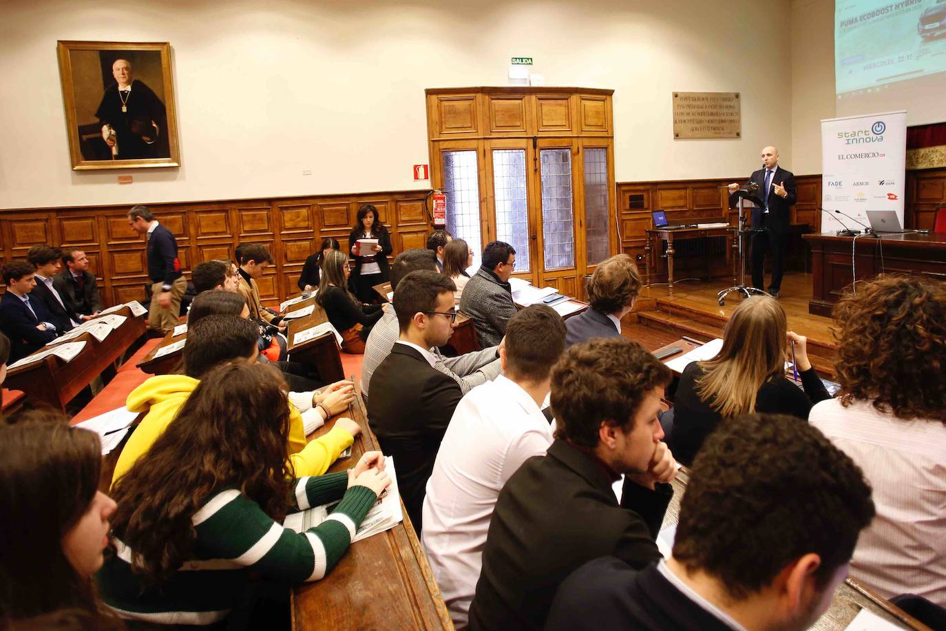 El programa de fomento de la cultura emprendedora organizado por EL COMERCIO selecciona a los ganadores de su séptima edición en el Edificio Histórico de la Universidad de Oviedo