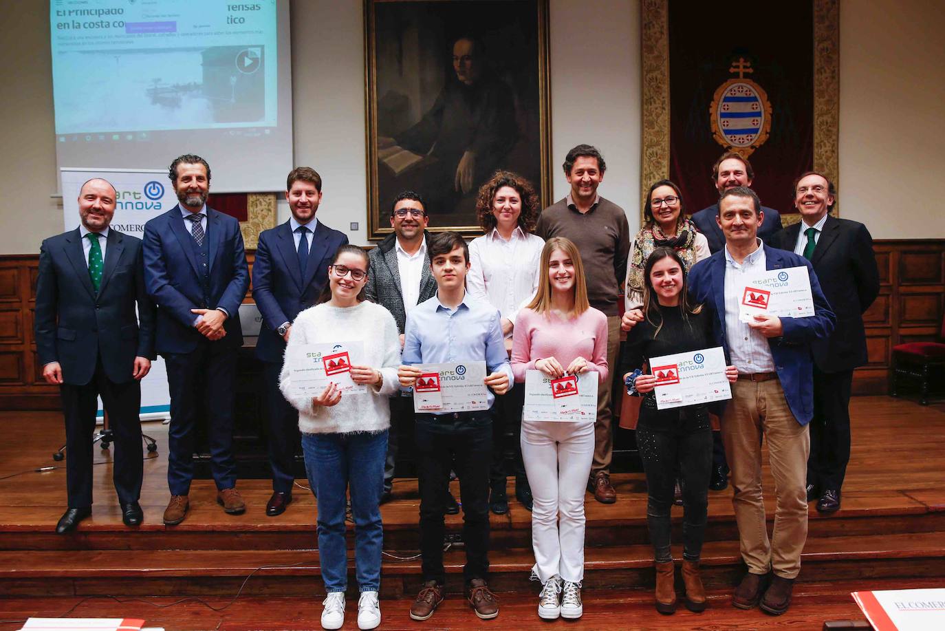 El programa de fomento de la cultura emprendedora organizado por EL COMERCIO selecciona a los ganadores de su séptima edición en el Edificio Histórico de la Universidad de Oviedo