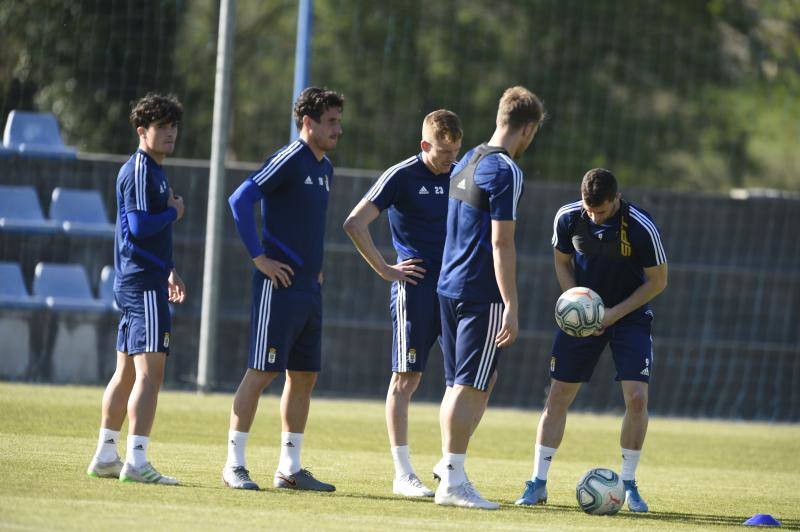 Las imágenes del entrenamiento del equipo azul.