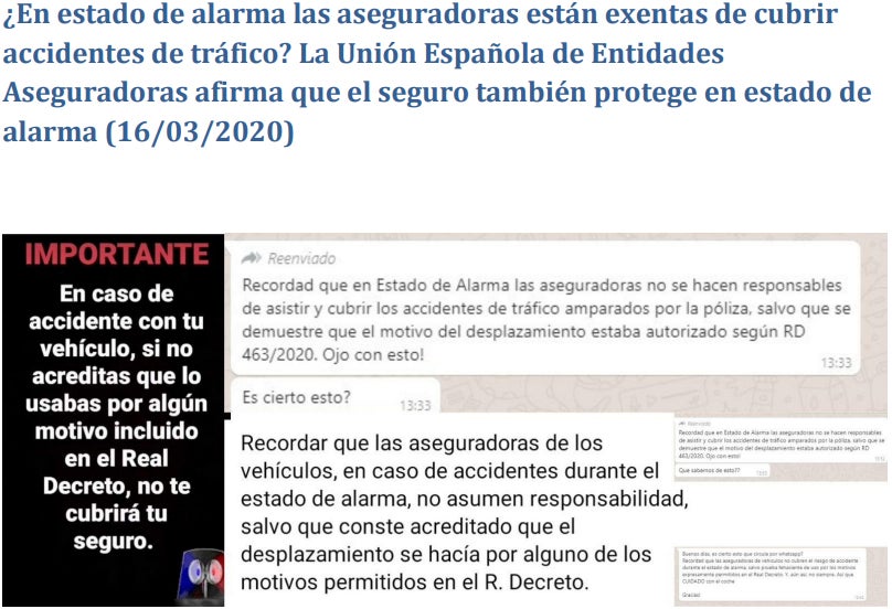 Las aseguradoras no están exentas de cubrir accidentes de tráfico durante el Estado de Alarma.