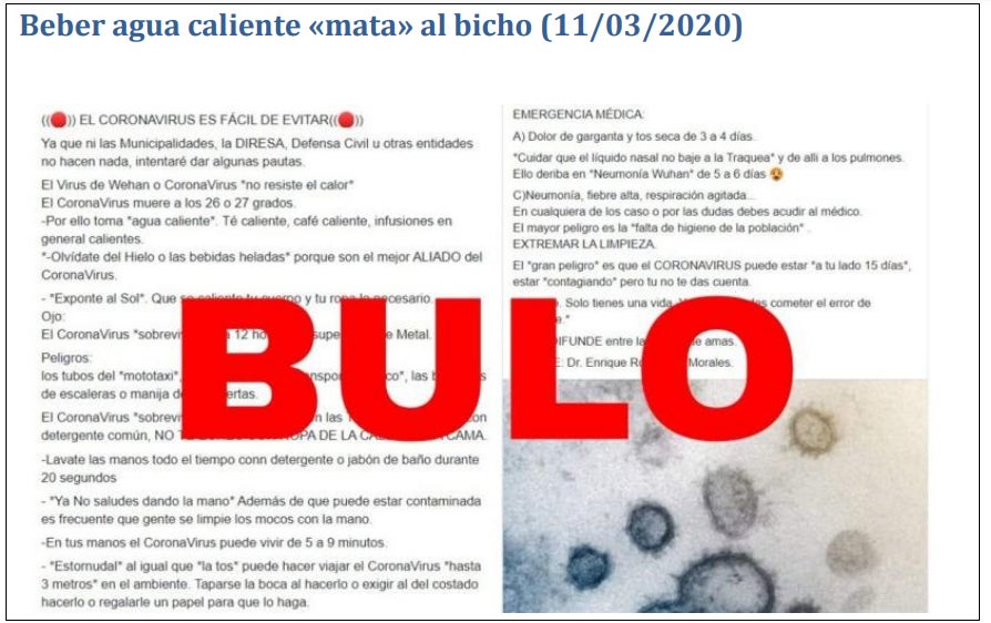 Beber agua caliente «mata» al coronavirus. 