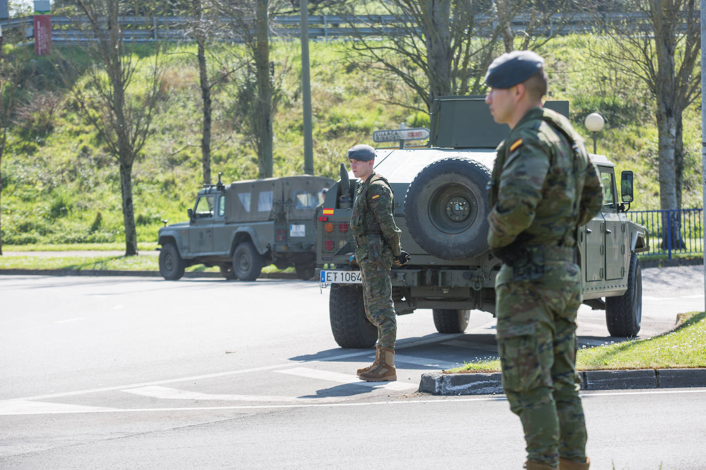 Militares desplegados en Asturias para reforzar la seguridad durante el Estado de Alarma