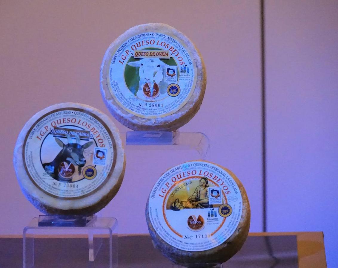Selección de quesos de Los Beyos, marca con Indicación Geográfica Protegida.