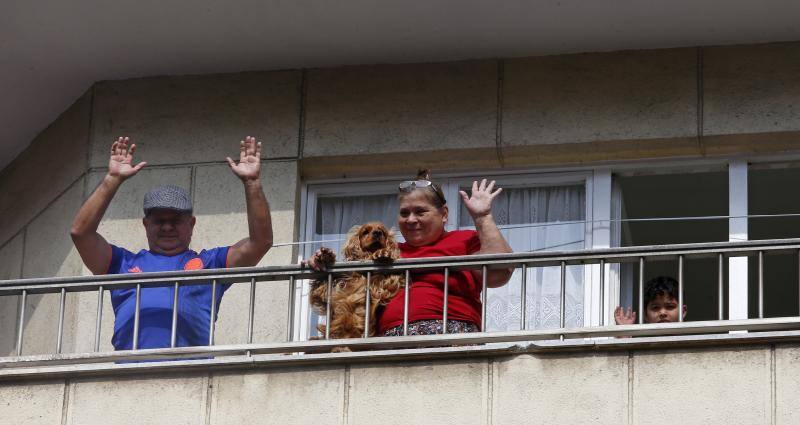 Fotos: El derbi en los balcones