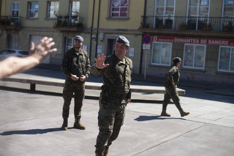 El Ejército ha vuelto a desplegarse en varias zonas del Principado de Asturias para apoyar en las labores de desinfección frente al coronavirus. 