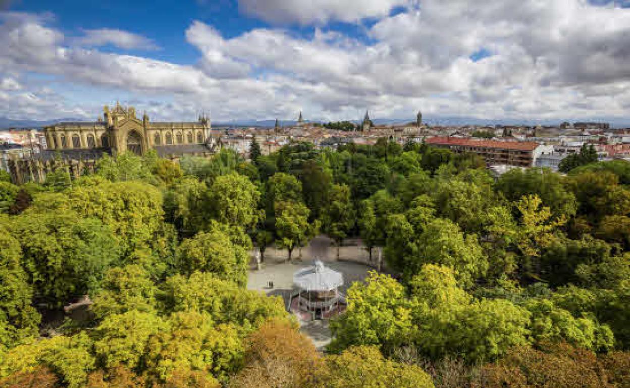 Vista general del Parque de La Florida en Vitoria 