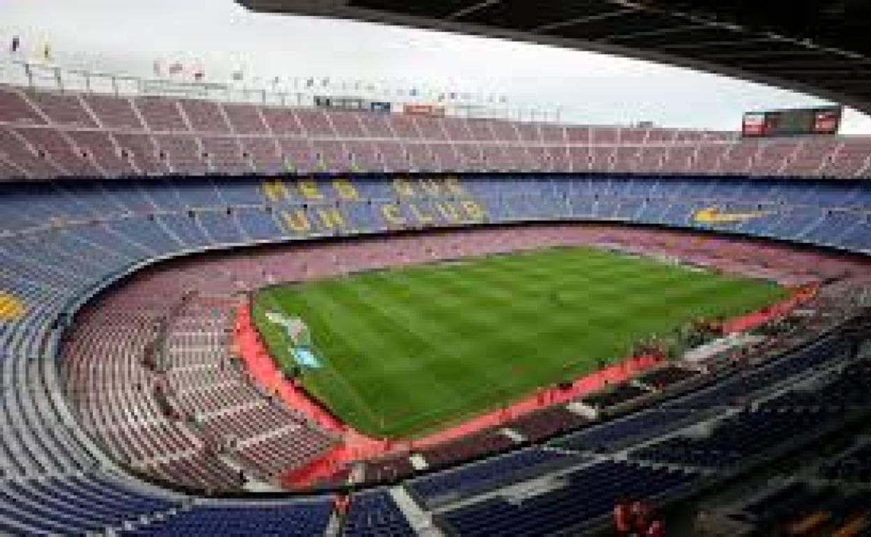 Vista del Camp Nou vacío. 