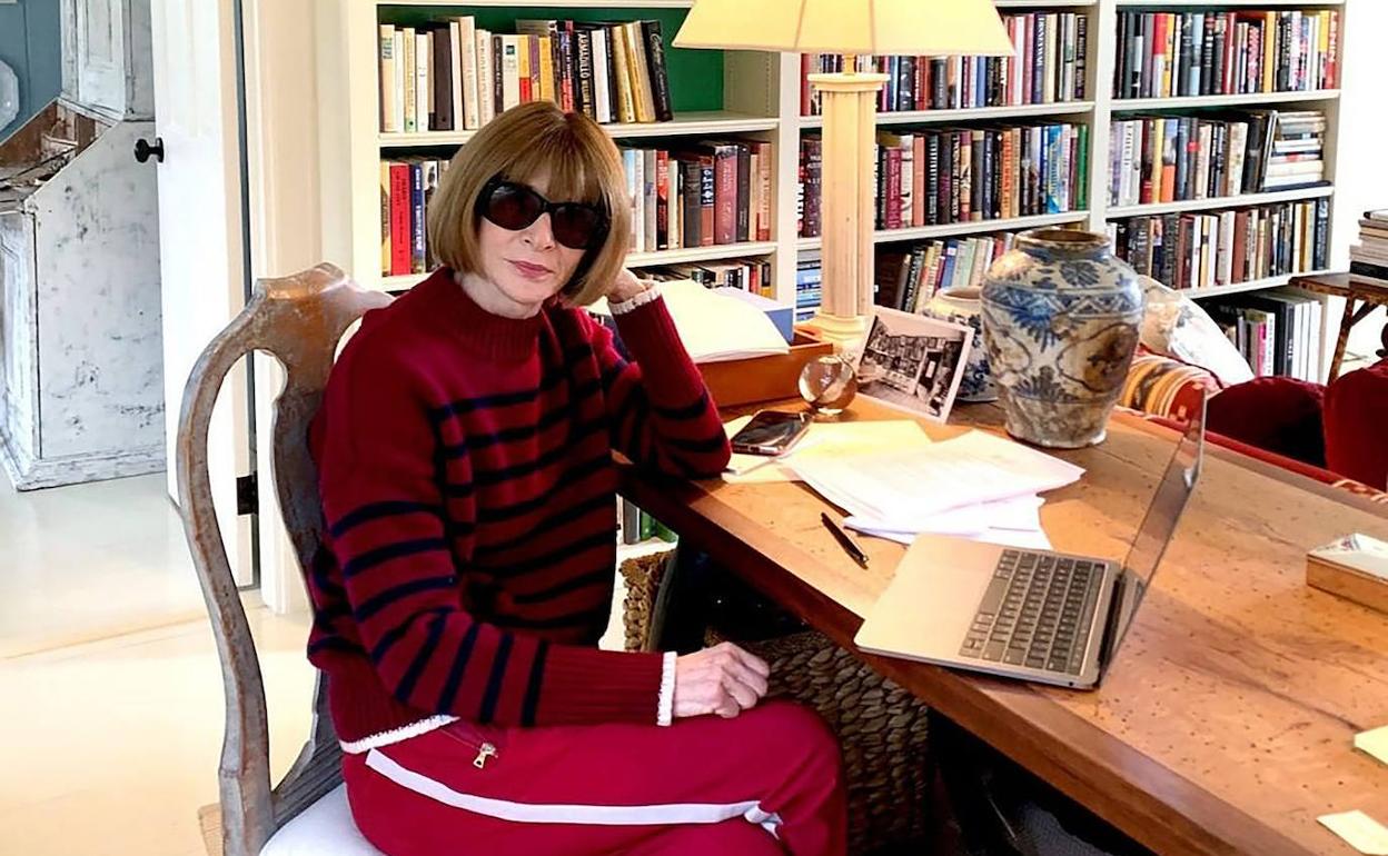 Anna Wintour no hace ascos al pantalón de chándal.