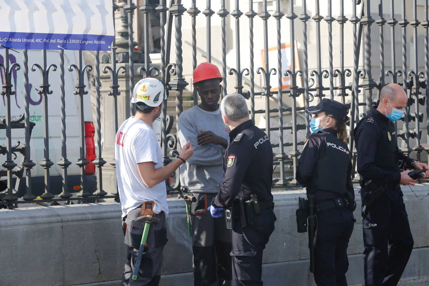 El suceso se produjo en el edifico antiguo del Banco Urquijo. 