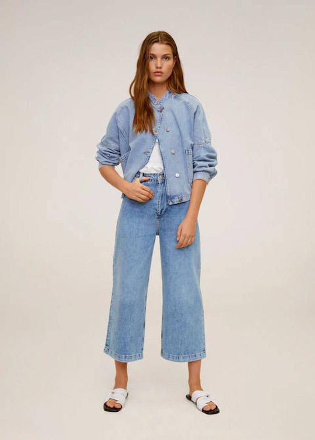 Jeans culotte high waist de Mango, 29,99 euros.