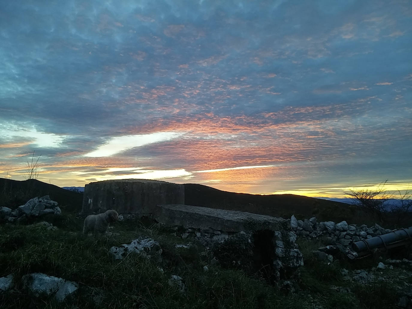 Atardecer en los bunkers.