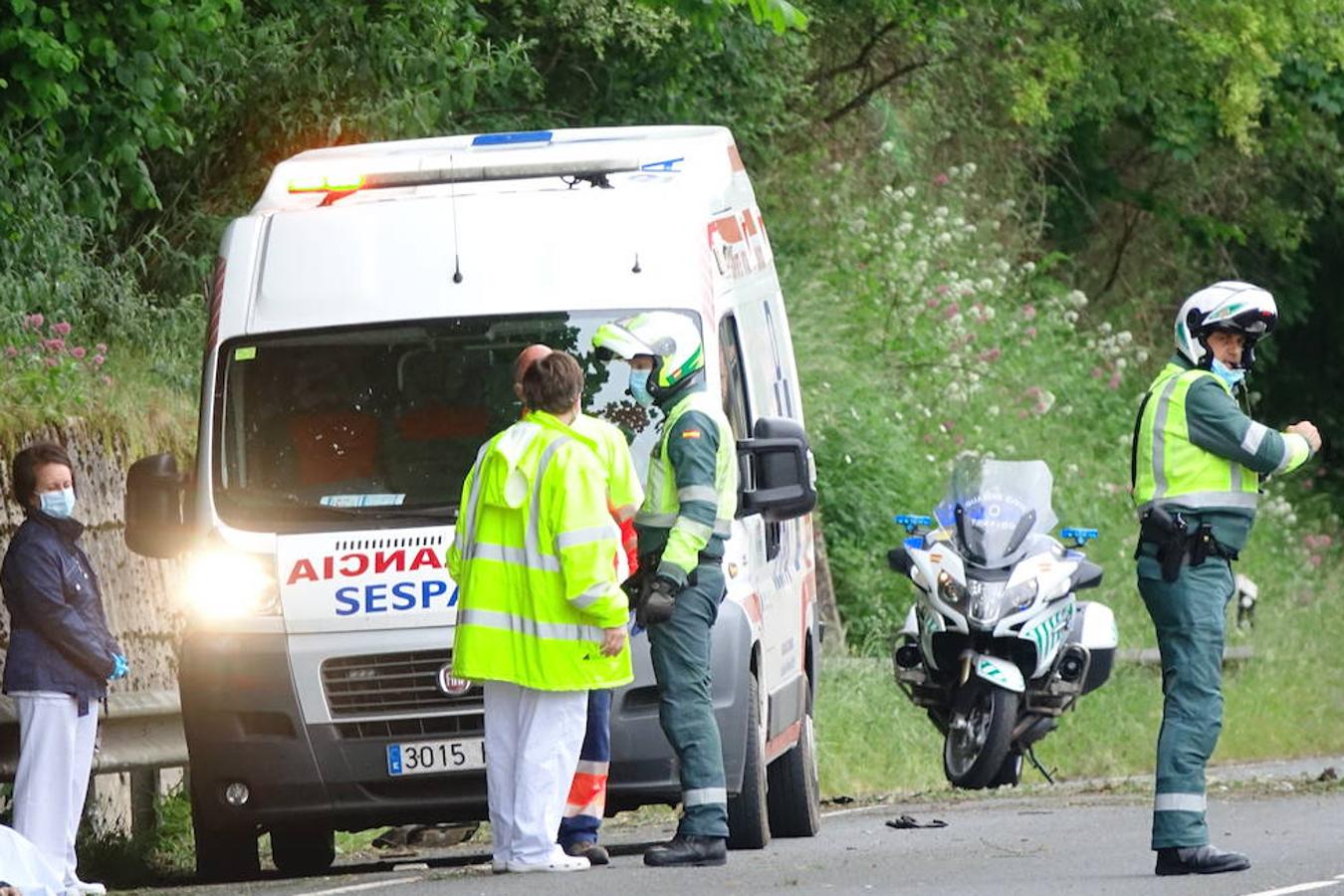 El conductor se salió de la carretera.