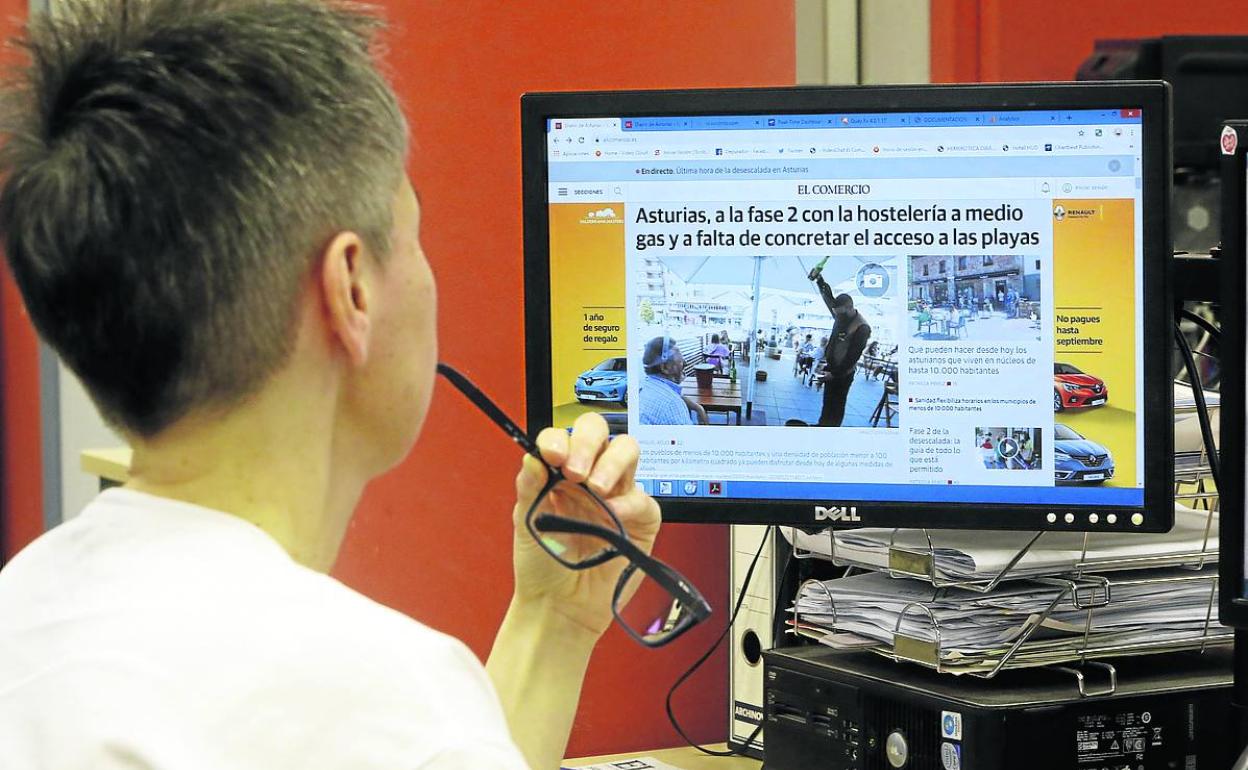 Página web del diario EL COMERCIO. e. c.