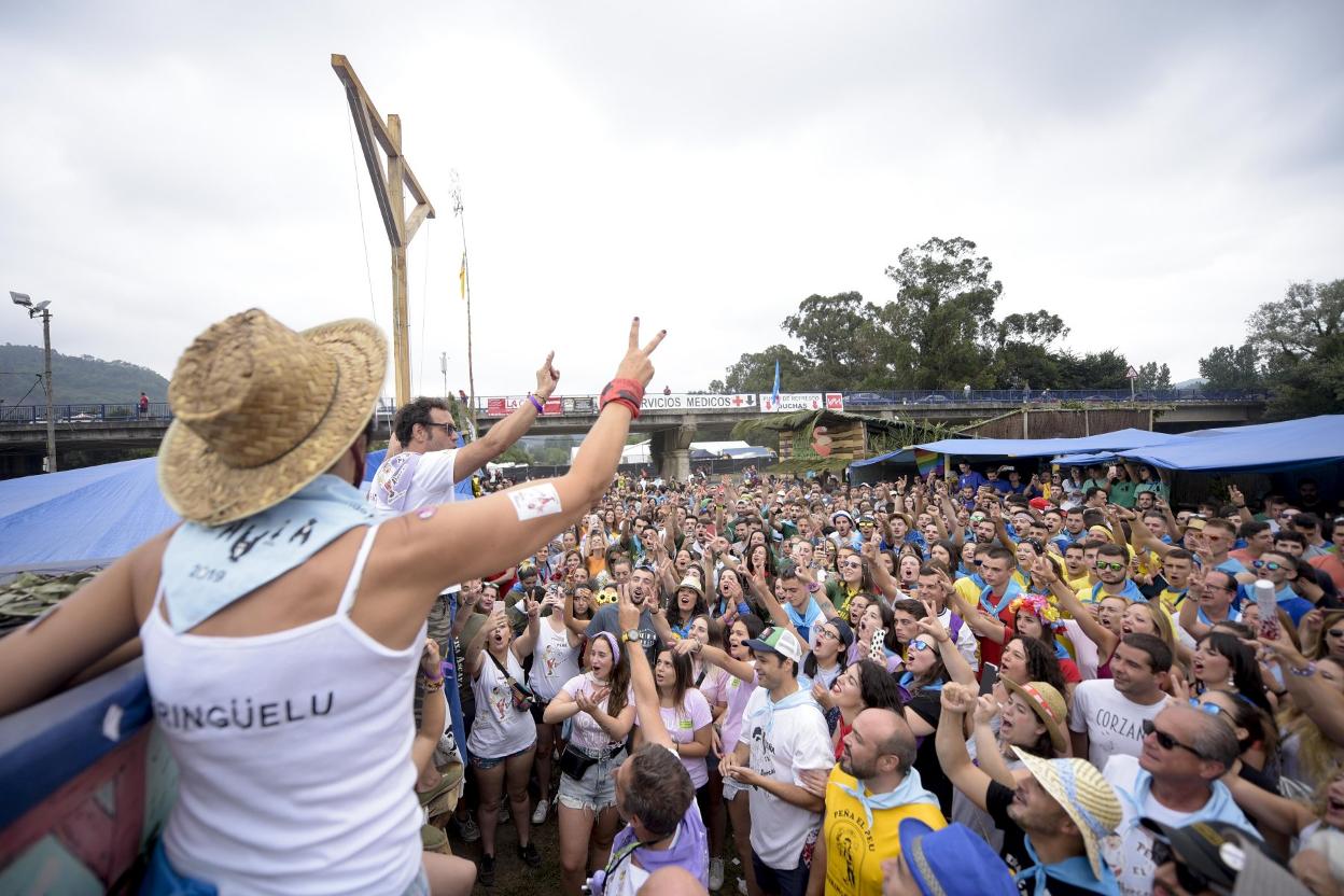 Un momento de la fiesta del Xiringüelu en 2019. 