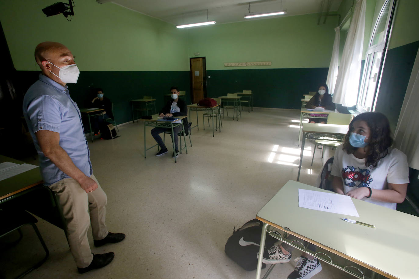 Los centros de secundaria de Oviedo hoy han abierto sus puertas