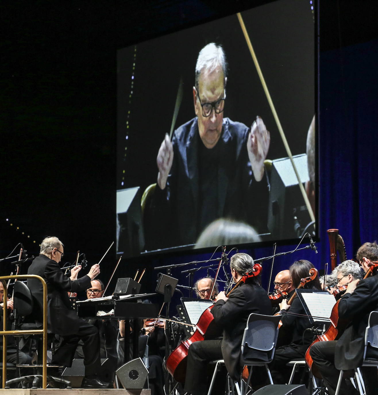 2019. Ennio Morricone, en un concierto en el BEC de Barakaldo. 