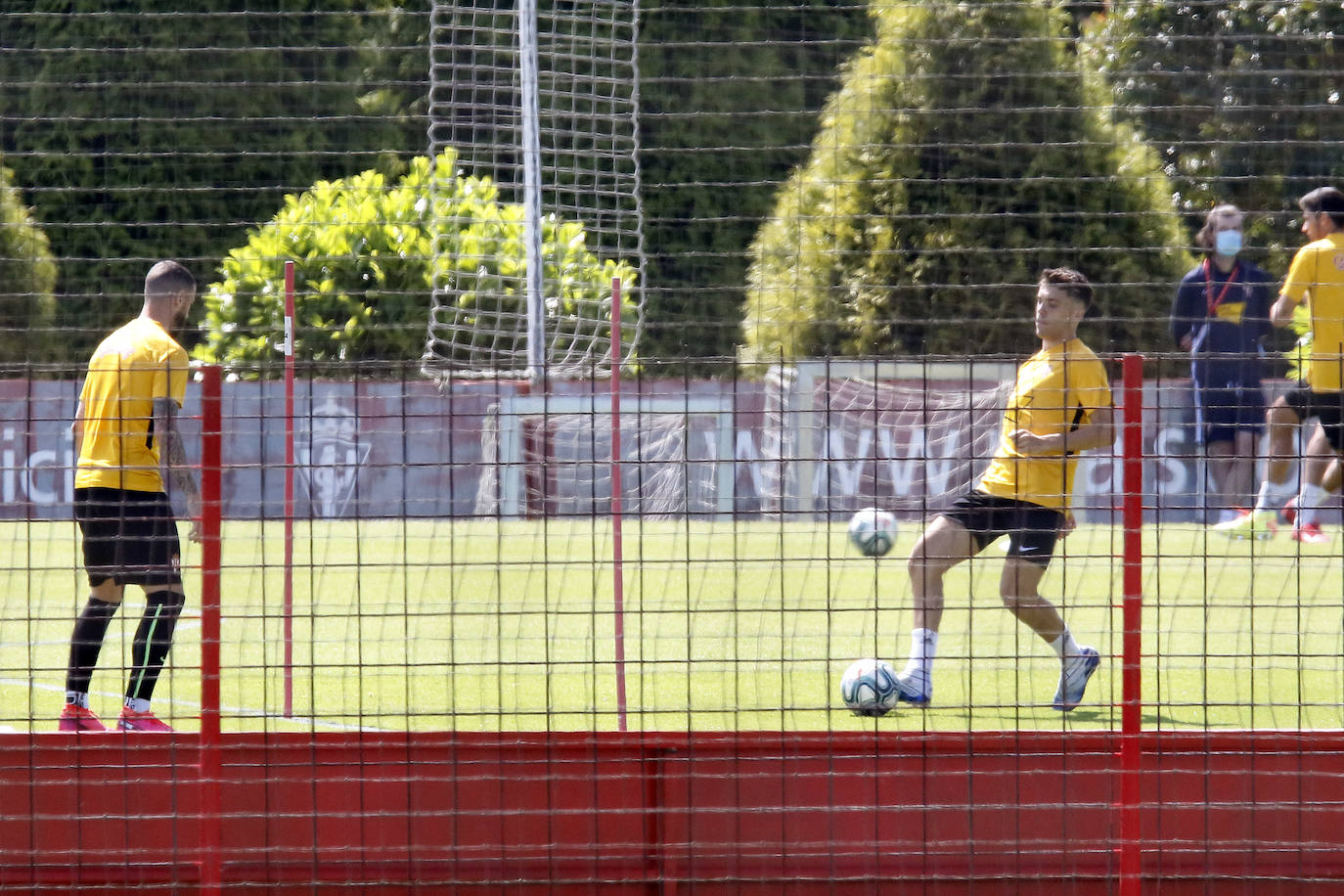 Los rojiblancos ya preparan su próximo partido ante el Depor