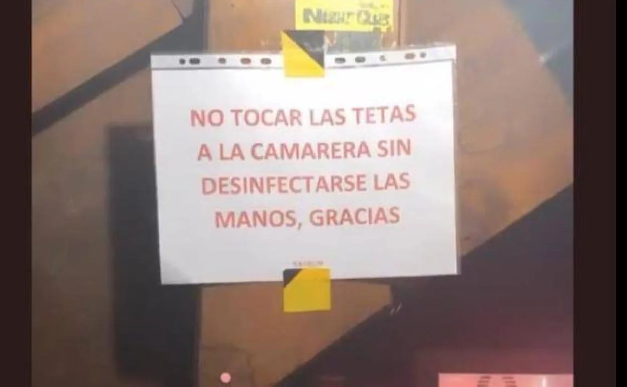 La polémica petición de un bar de Gijón: «No tocar las tetas a la camarera  sin desinfectarse las manos» | El Comercio: Diario de Asturias