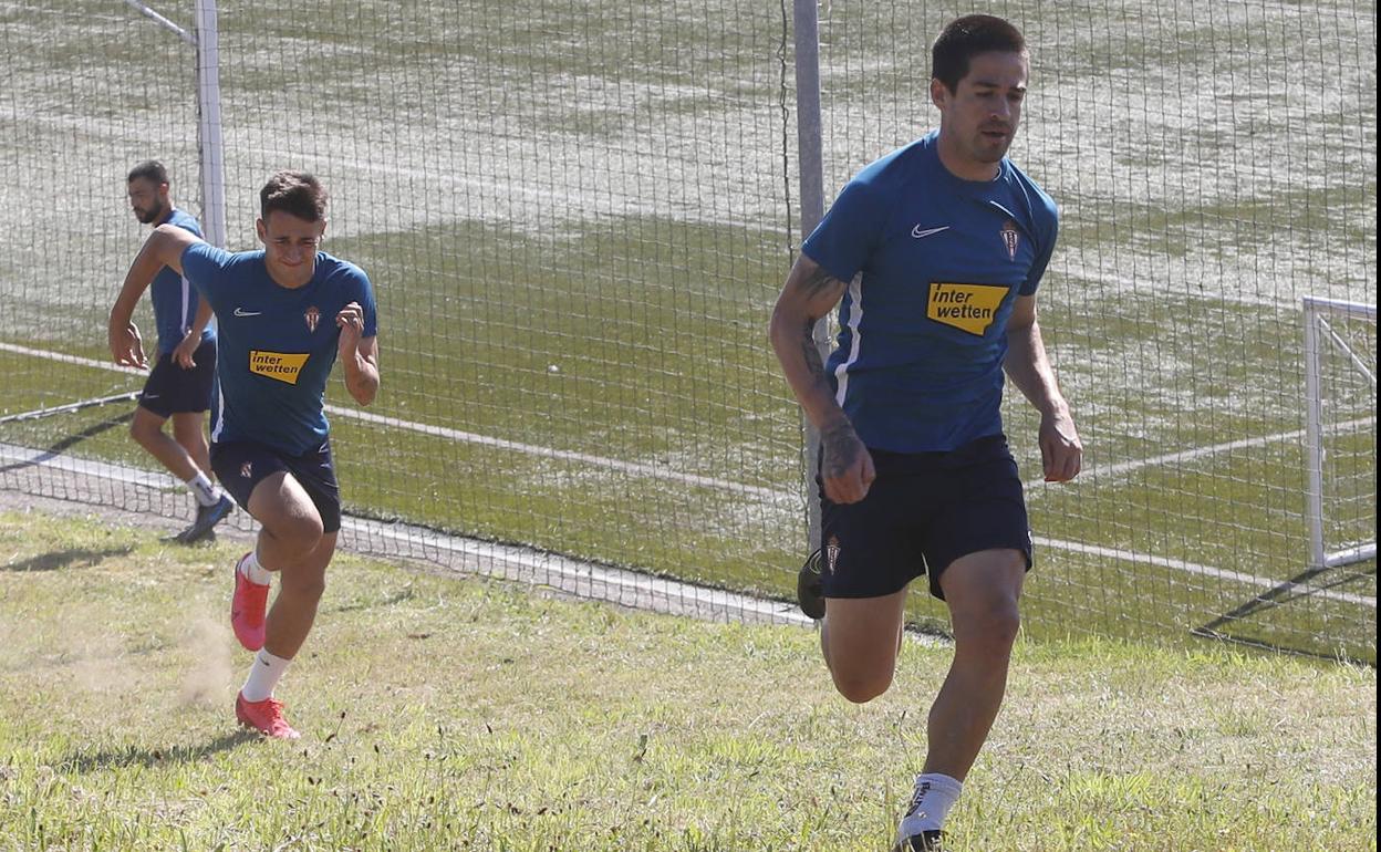 Damián Pérez, en uno de los primeros entrenamientos tras el confinamiento.