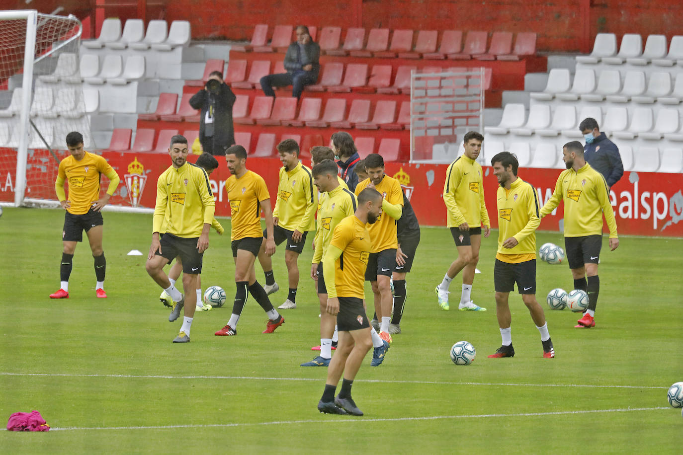 Imagen. Entrenamiento del Sporting (17/06/2020)