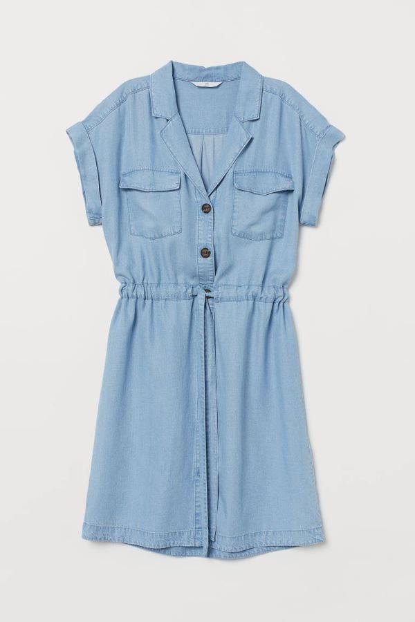 Vestido camisero vaquero de H&M, 21,99 euros.