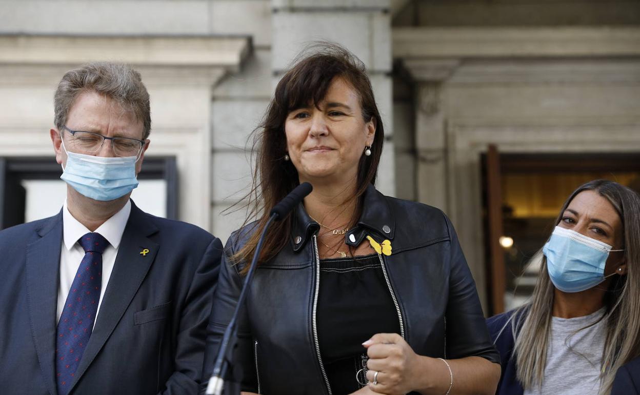 La Portavoz del Grupo Junts per Catalunya en el Congreso de los Diputados, Laura Borràs. 