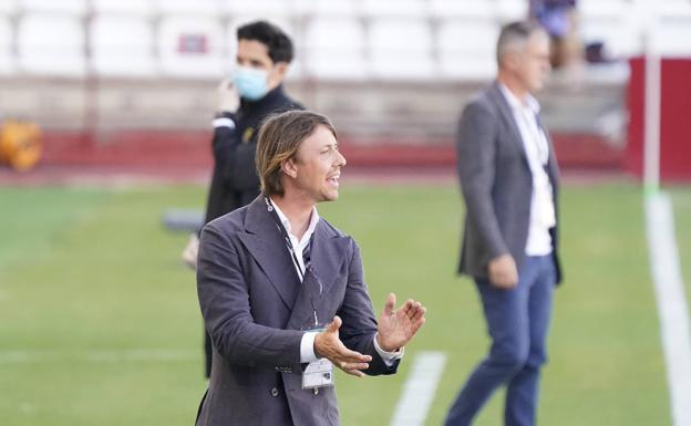 José María Gutiérrez, durante un partido de la UD Almería. 