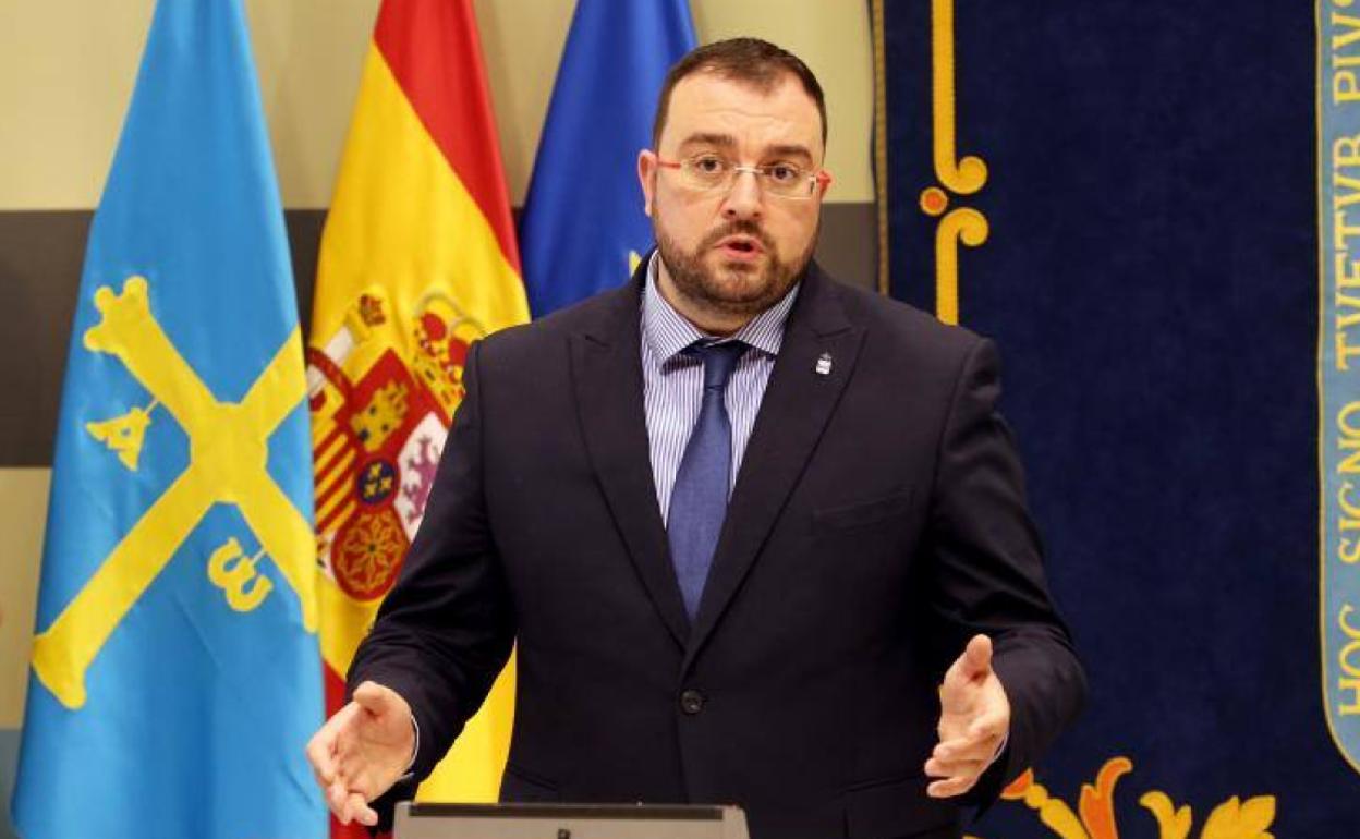 Adrián Barbón, presidente del Principado de Asturias. 