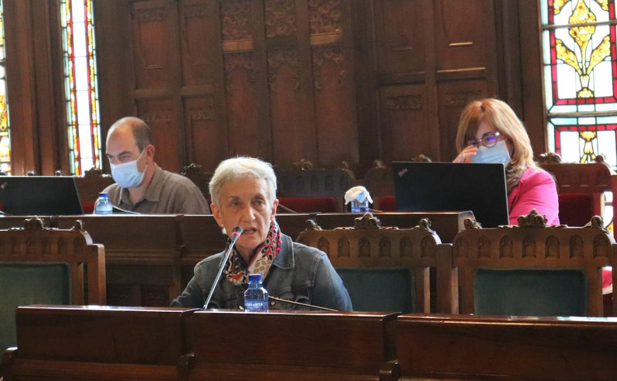 La consejera de Educación, durante la comparecencia.