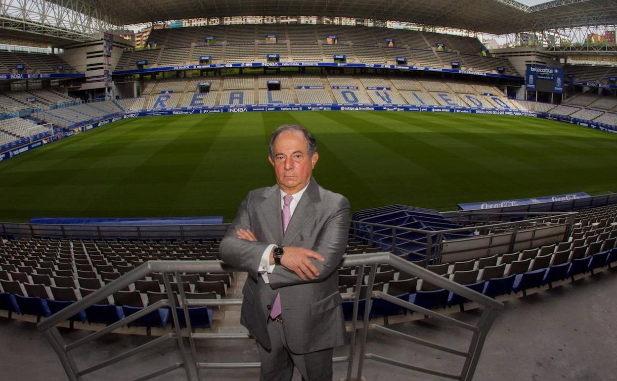 Federico González, en el Carlos Tartiere. 