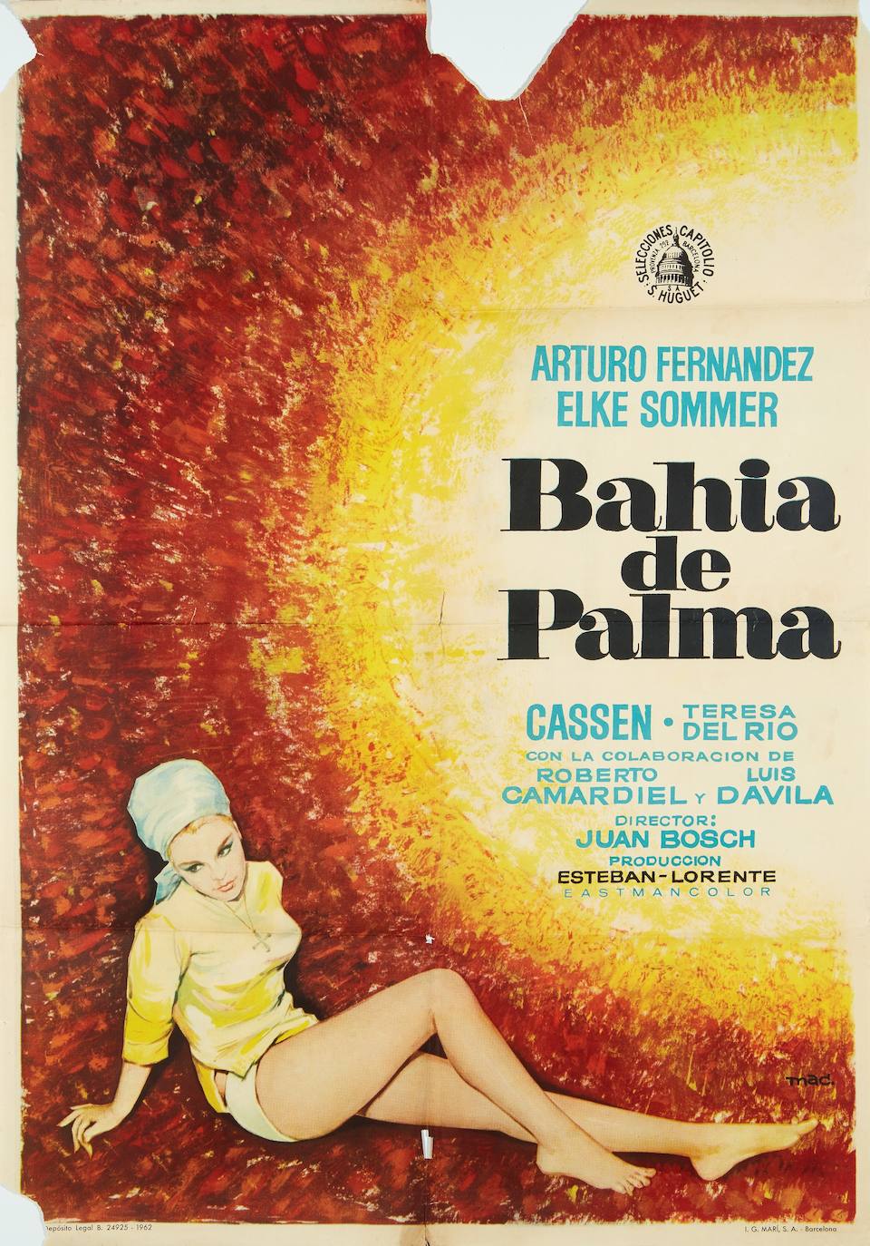 Una exposición en el Muséu del Pueblu d'Asturies muestra 22 carteles originales de películas de cine español protagonizadas por el actor gijonés Arturo Fernández entre 1958 (Cita imposible) y 1983 (Truhanes). La muestra permanecerá abierta al público hasta finales de año. 1962: Bahía de Palma