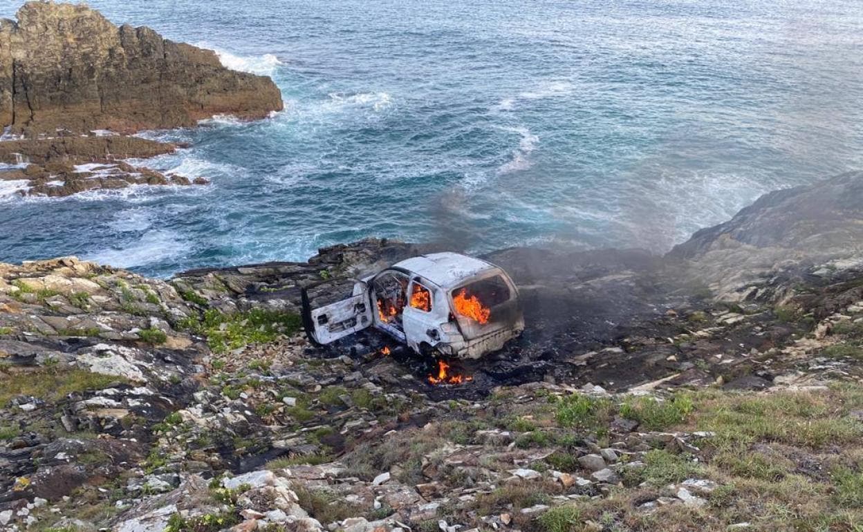 Estado en el que quedó el vehículo de la accidentada. 