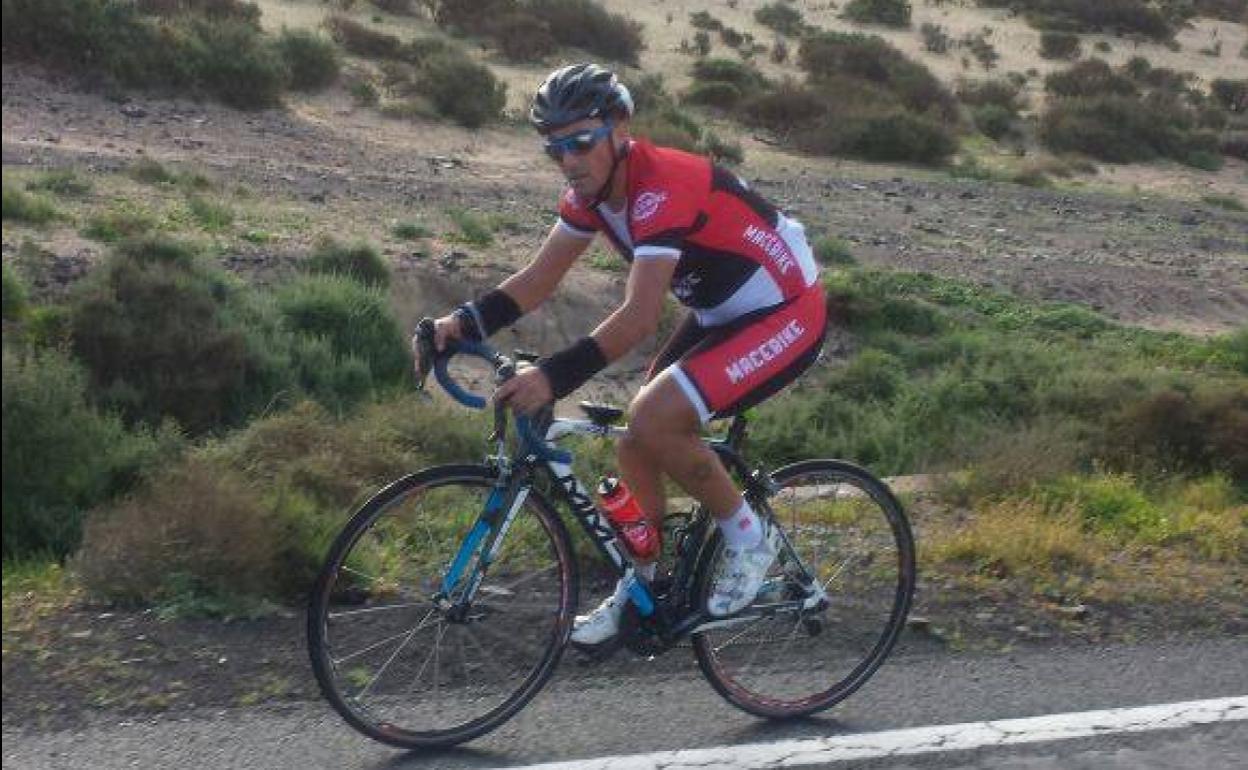 El ciclista asturiano Tante Argüelles. 