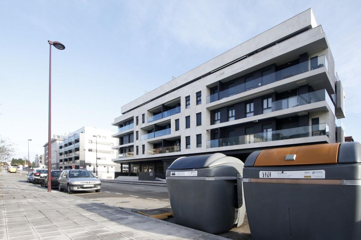 Contenedor en el que encontraron el cadáver del bebé. 