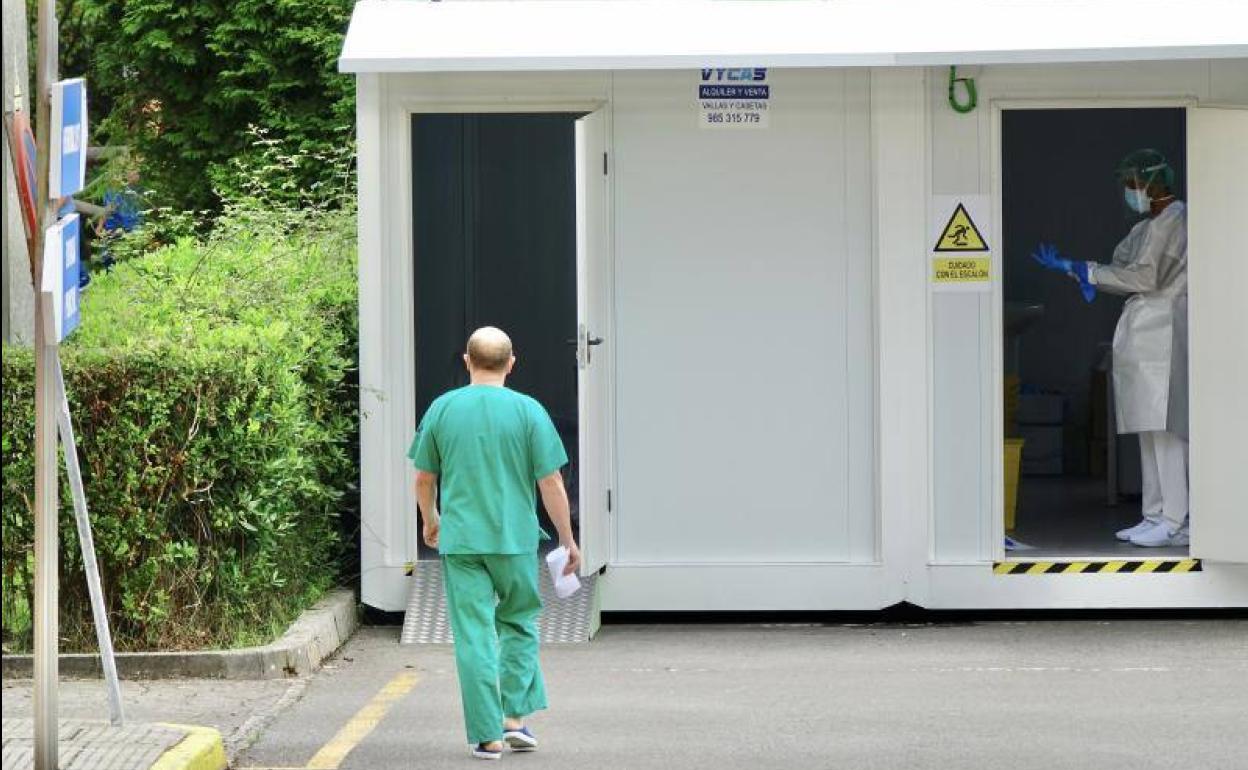 AutoCOVID instalado en el hospital del Oriente.