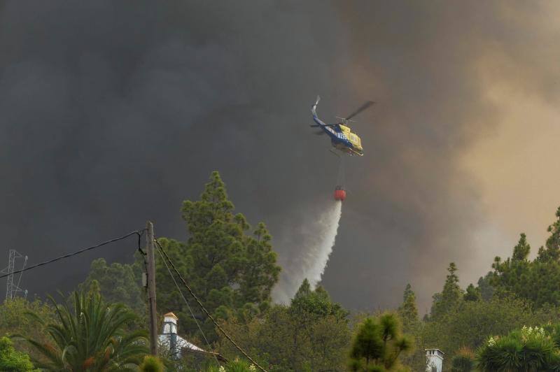 El incendio que desde el viernes afecta a la isla canaria se encuentra en fase de consolidación del perímetro, que abarca unas 1.200 hectáreas, tras una noche dura con condiciones meteorológicas adversas. Las brigadas se enfrentan este domingo a horas críticas para evitar que se reactiven los puntos calientes.