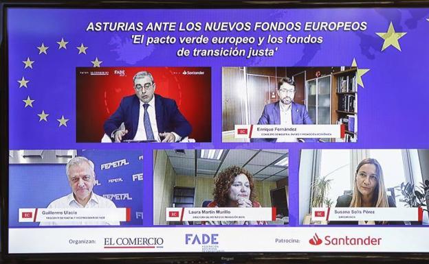 Participantes en la segunda sesión de la Jornada 'Asturias ante los nuevos fondos europeos'.