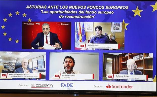 Participantes en la tercera sesión de la Jornada 'Asturias ante los nuevos fondos europeos'.