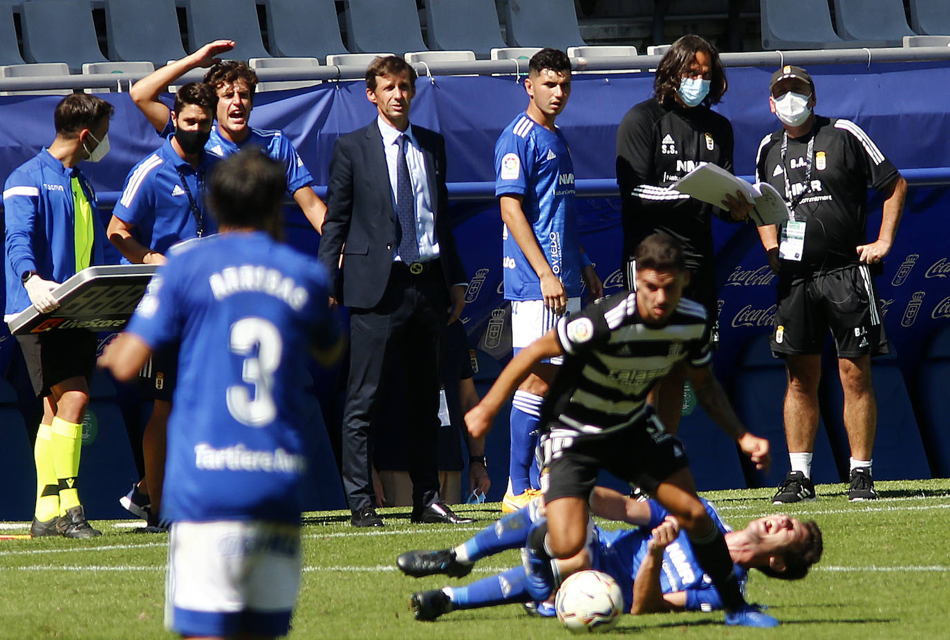 Los azules empataron ante el Cartagena en su estreno, después de fallar muchas ocasiones