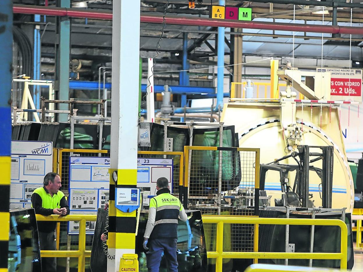 Instalaciones de Sekurit de la planta de Saint Gobain en Avilés. 